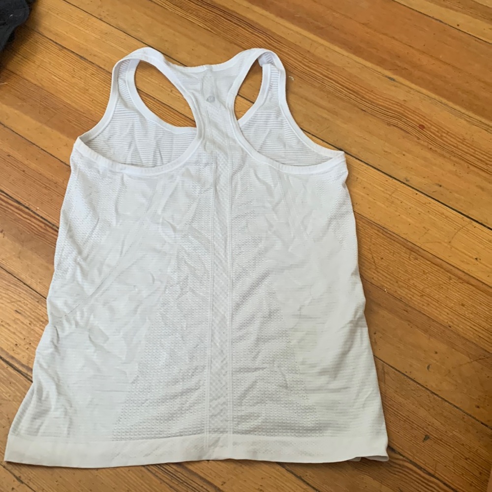 off white lululemon tank top